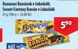 CBA Bananaz Banánek v čokoládě, Sweet Fantasy Banán v čokoládě, 25 g nabídka