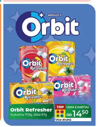 Tamda Foods Orbit Refresher žvýkačka 17,9g, dóza 67g nabídka