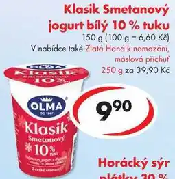 CBA Klasik Smetanový jogurt bílý 10% tuku, 150 g nabídka