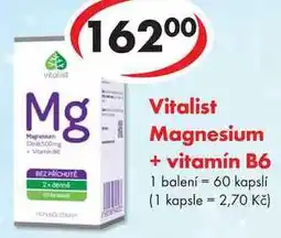 CBA Vitalist Magnesium + vitamín B6, 60 kapslí nabídka