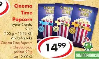 CBA Cinema Time Popcorn, 90 g nabídka