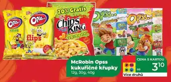 Tamda Foods McRobin Opss kukuřičné křupky 12g, 30g, 40g nabídka