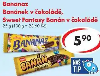 CBA Bananaz Banánek v čokoládě, Sweet Fantasy Banán v čokoládě, 25 g nabídka