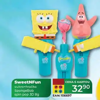 Tamda Foods SweetNFun cukro+hračka SpongeBob spin pop 3D 8g nabídka