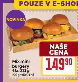 Billa Mix mini burgery 4 ks, 233 g nabídka