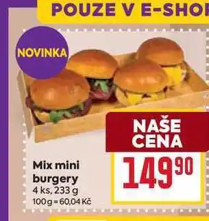 Billa Mix mini burgery 4 ks, 233 g nabídka