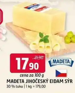 Terno Madeta Jihočeský eidam 30% 100g, vybrané druhy nabídka