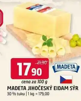 Terno Madeta Jihočeský eidam 30% 100g, vybrané druhy nabídka