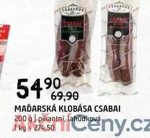 Terno Maďarská klobása csabal 200g nabídka