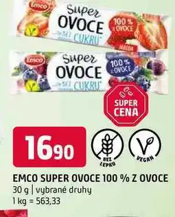 Terno Emco super ovoce 100% z ovoce 30 g vybrané druhy nabídka