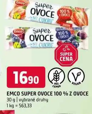 Terno Emco super ovoce 100% z ovoce 30 g vybrané druhy nabídka