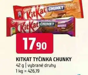 Terno Kitkat tyčinka chunky42 g vybrané druhy nabídka