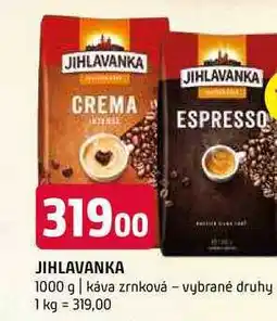 Terno Jihlavanka káva zrnková vybrané druhy 1000g nabídka