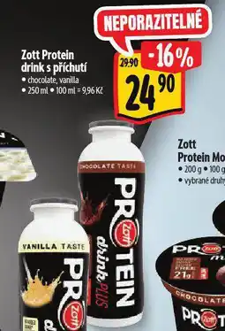 Albert Zott protein drink s příchutí nabídka