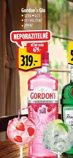 Albert Gordon's gin nabídka