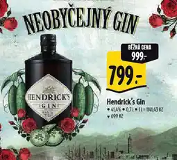 Albert Hendrick's gin nabídka