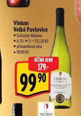 Albert Vinium velké pavlovice nabídka