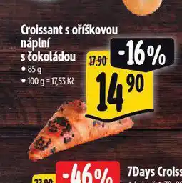 Albert Croissant s oříškovou náplní a čokoládou nabídka