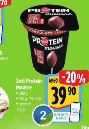 Albert Zott protein mousse nabídka