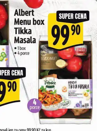 Albert Menu box tikka masala nabídka