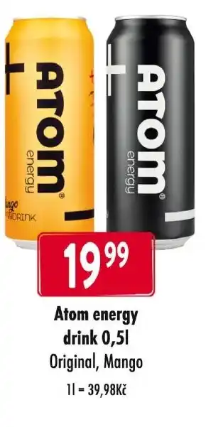 Qanto ATOM energy drink nabídka