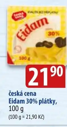 Bala česká cena Eidam 30% plátky nabídka