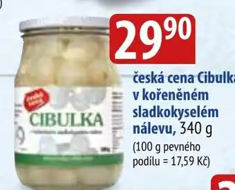 Bala česká cena Cibulka v kořeněném sladkokyselém nálevu nabídka