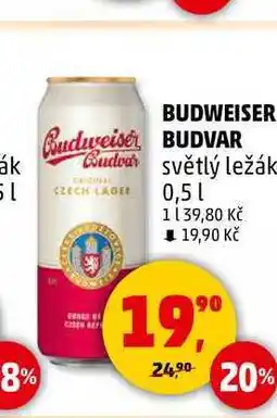 Penny Market BUDWEISER BUDVAR světlý ležák, 0,5 l nabídka