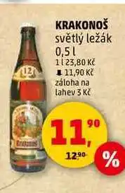 Penny Market KRAKONOŠ světlý ležák, 0,5 l nabídka