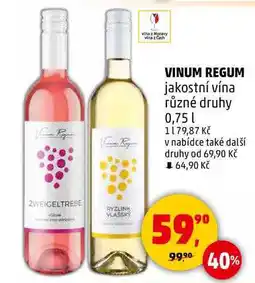 Penny Market VINUM REGUM jakostní vína, 0,75 l nabídka