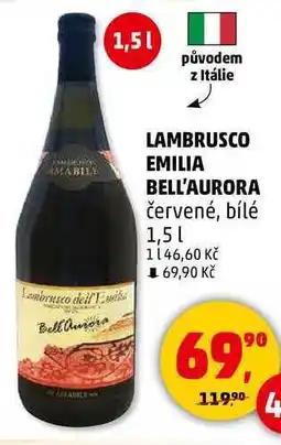 Penny Market LAMBRUSCO EMILIA BELL'AURORA, 1,5 l nabídka