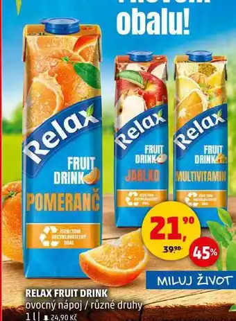 Penny Market RELAX FRUIT DRINK, 1 l nabídka