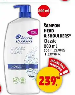 Penny Market ŠAMPON HEAD & SHOULDERS Classic, 800 ml nabídka