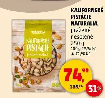 Penny Market KALIFORNSKÉ PISTÁCIE NATURALIA pražené nesolené, 250 g nabídka