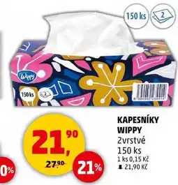 Penny Market KAPESNÍKY WIPPY 2vrstvé, 150 ks nabídka