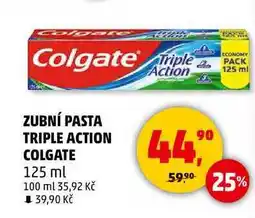 Penny Market TRIPLE ACTION COLGATE, 125 ml nabídka