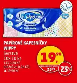 Penny Market PAPÍROVÉ KAPESNÍČKY WIPPY 3vrstvé, 10x 10 ks nabídka