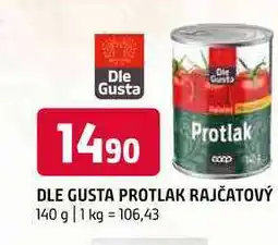 Terno Dle Gusta protlak rajčatový 140g nabídka