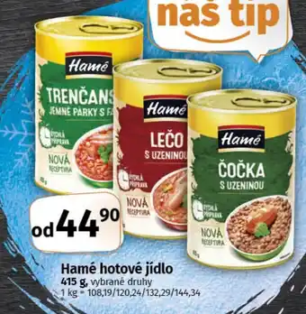 COOP TIP Hamé hotové jídlo nabídka