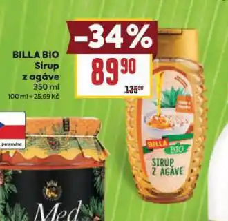 Billa Bio sirup z agáve nabídka