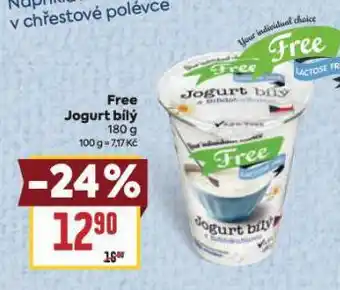 Billa Free from jogurt nabídka