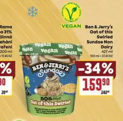 Billa Zmrzlina ben & jerry's vegan nabídka