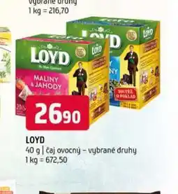 Terno Loyd ovocný čaj nabídka