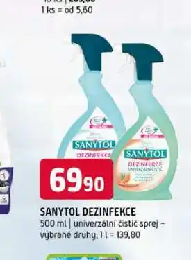 Terno Sanytol dezinfekce nabídka