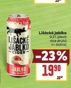 Billa Lišácké jablko cider nabídka