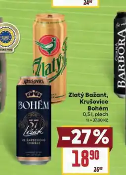 Billa Pivo krušovice bohém nabídka