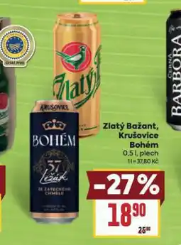 Billa Pivo zlatý bažant nabídka