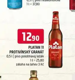 Terno Pivo platan 11 protivínský granát nabídka