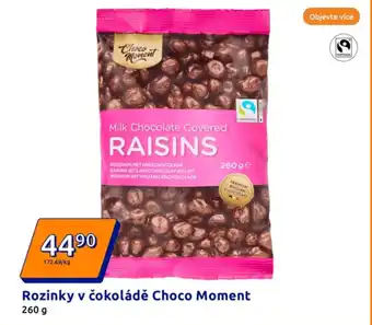 Action Rozinky v čokoládě Choco Moment nabídka