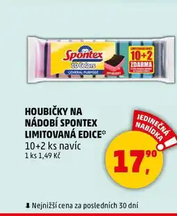 Penny Market HOUBIČKY NA NÁDOBÍ SPONTEX LIMITOVANÁ EDICE, 10+2 ks navíc nabídka